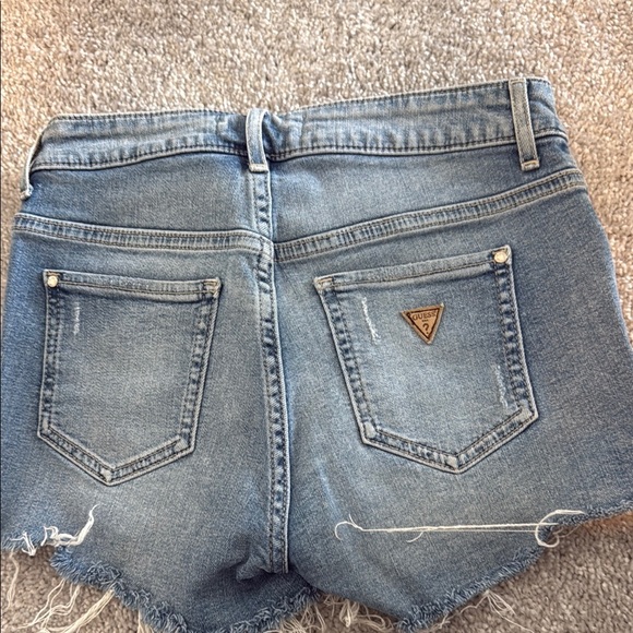 Denim Shorts with Gold Fringe - Picture 2 of 8